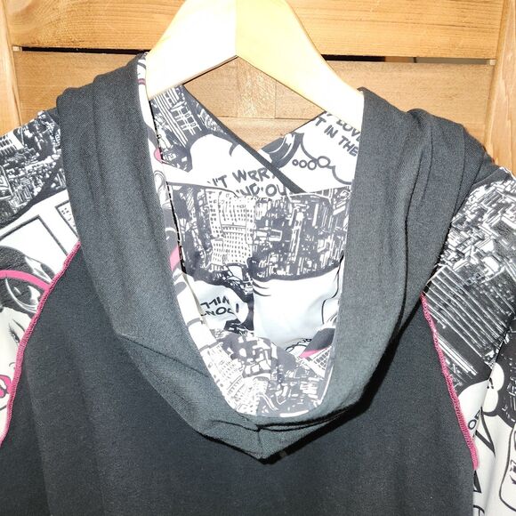 Laura Hlavac Long Sleeve Black White Pink Hoodie Women XL 16-18 Cotton - Picture 3 of 8
